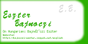 eszter bajnoczi business card